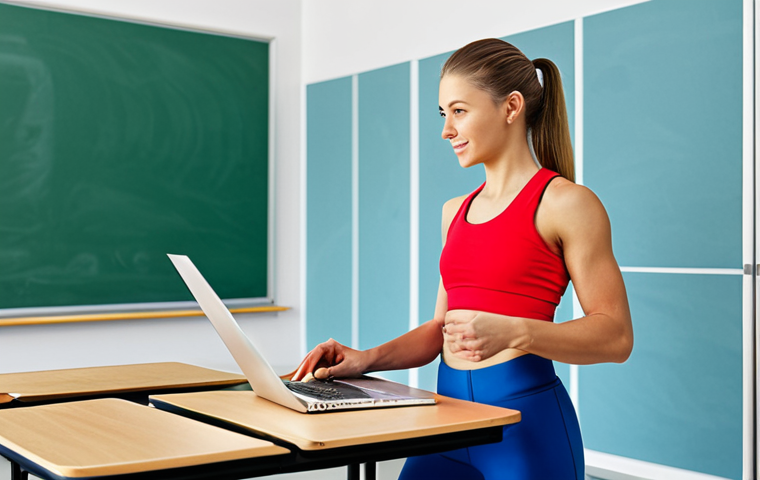 레저스포츠지도자 자격증 시험 후 후회하지 않기 위한 준비법 - Aspiring Fitness Instructor Learning**
"A young, enthusiastic woman, fully clothed in athletic wear...