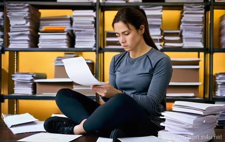 레저스포츠지도자 업무일지 관리 노하우 - **Prompt 1: The Overwhelmed Trainer with Paper Journals**
"A fitness trainer, a woman in her lat...