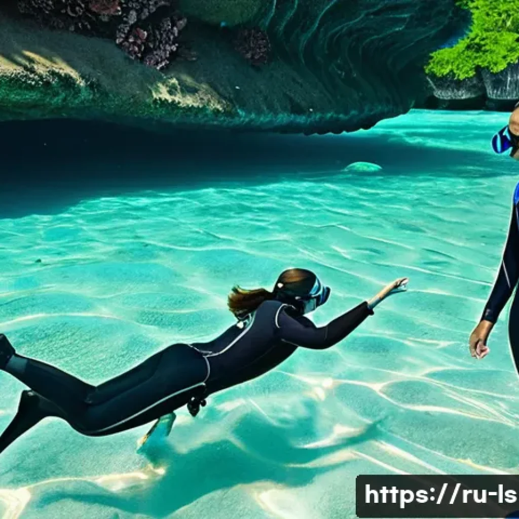 레저스포츠지도자 해외 취업 성공 후기 - **Professional Diving Instructor and Student in Tropical Waters:** A highly skilled diving instructo...