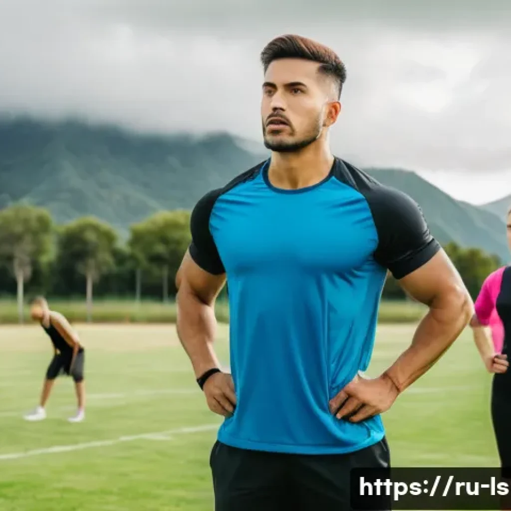 레저스포츠지도자 실기 시험 준비 팁 - A focused young male instructor wearing sportswear and a whistle around his neck is leading an outdo...